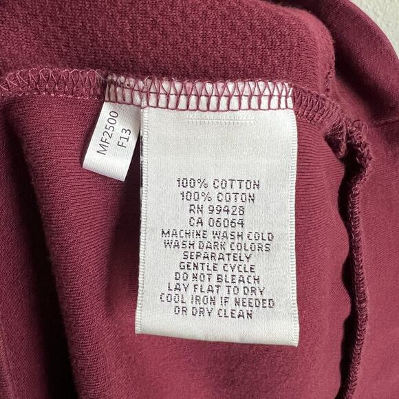 Bugatchi Performance Quarter Zip Pullover Mens L Burgundy Red Knit Cotton Jacket - Picture 4 of 6